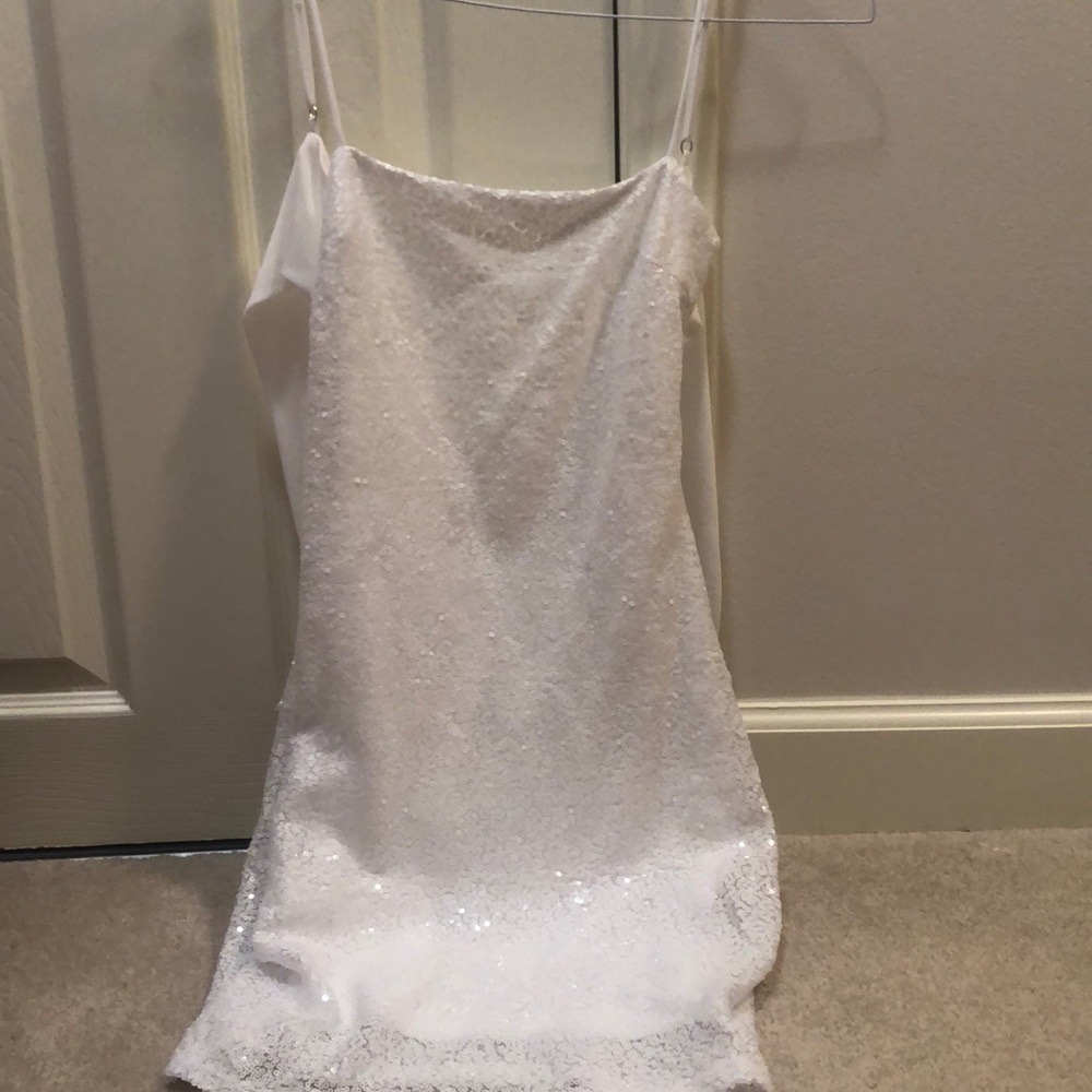 White sparkly dress